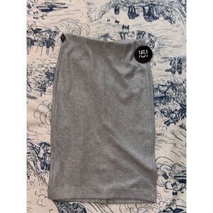 NEW WITH TAGS WOMEN One 5 One Knit Midi Length Skirt Women's Medium grey